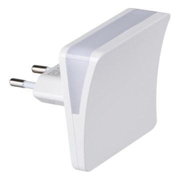 Kanlux 37393 - LED Orijentacijska lampa sa senzorom za dan/noć za utičnicu HOFI LED/0,28W/230V bela