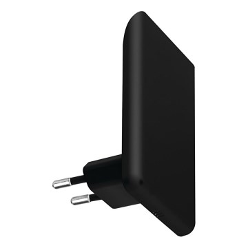 Kanlux 37395 - LED Orijentacijska lampa sa senzorom za dan/noć za utičnicu ORISA LED/0,28W/230V crno