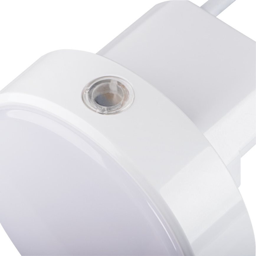 Kanlux 37396 - LED Prigušiva orijentacijska lampa sa senzorom za dan/noć za utičnicu ULOV LED/0,5W/230V bela