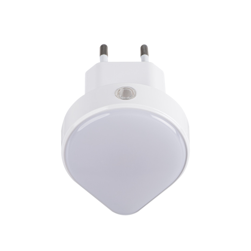 Kanlux 37396 - LED Prigušiva orijentacijska lampa sa senzorom za dan/noć za utičnicu ULOV LED/0,5W/230V bela