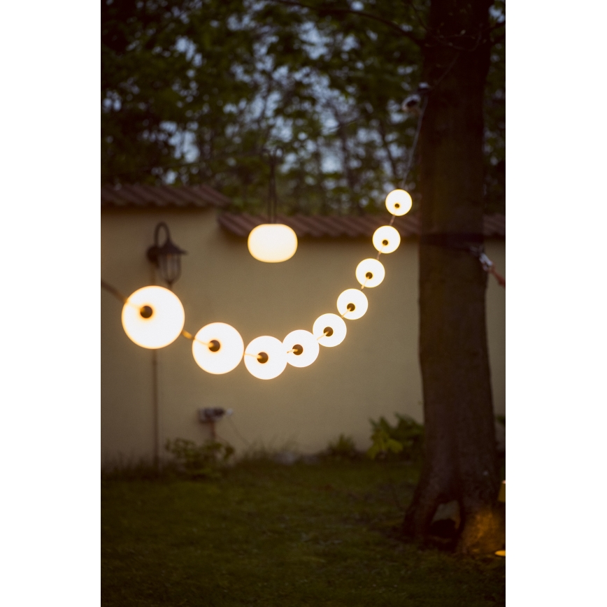 LED Spoljašnji dekorativni lanac GERLANDA STONO 10xLED/10W/230V 6m IP67