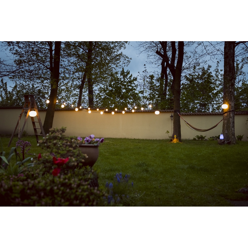 LED Spoljašnji dekorativni lanac GERLANDA STONO 10xLED/10W/230V 6m IP67