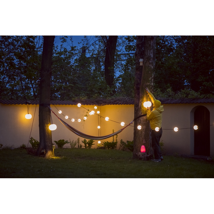 LED Spoljašnji dekorativni lanac GERLANDA STONO 10xLED/10W/230V 6m IP67