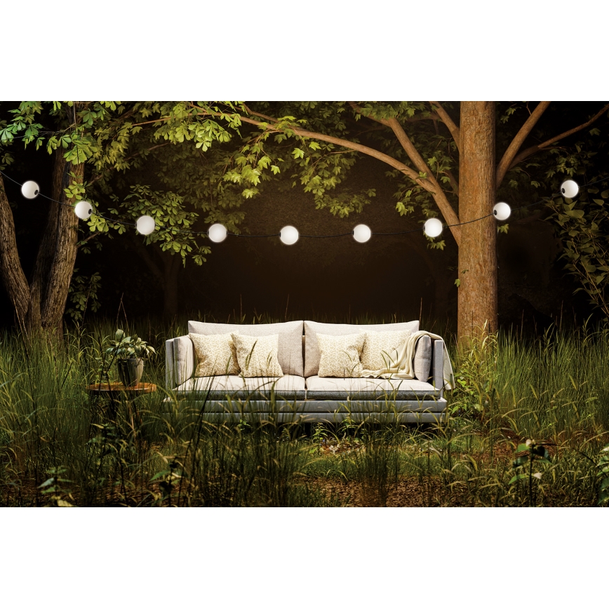 LED Spoljašnji dekorativni lanac GERLANDA STONO 10xLED/10W/230V 6m IP67