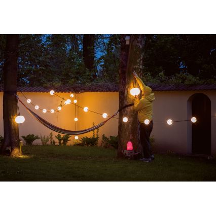 LED Prigušiva vanjska punjiva viseća lampa STONO LED/1W/3000 mAh IP54