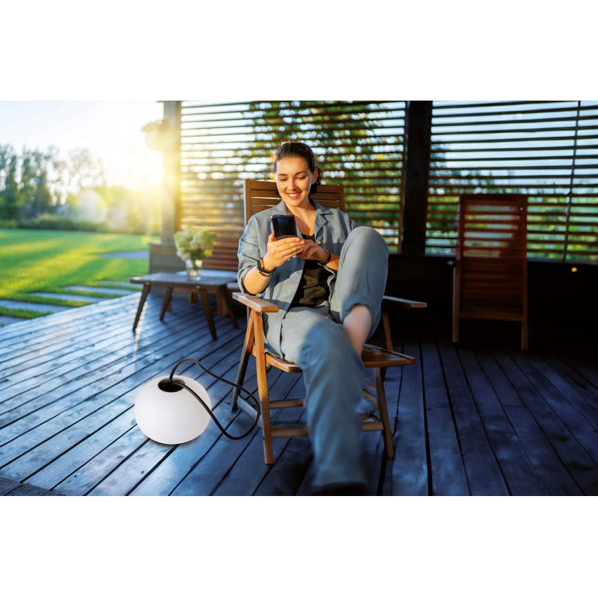 LED Prigušiva vanjska punjiva viseća lampa STONO LED/1W/3000 mAh IP54