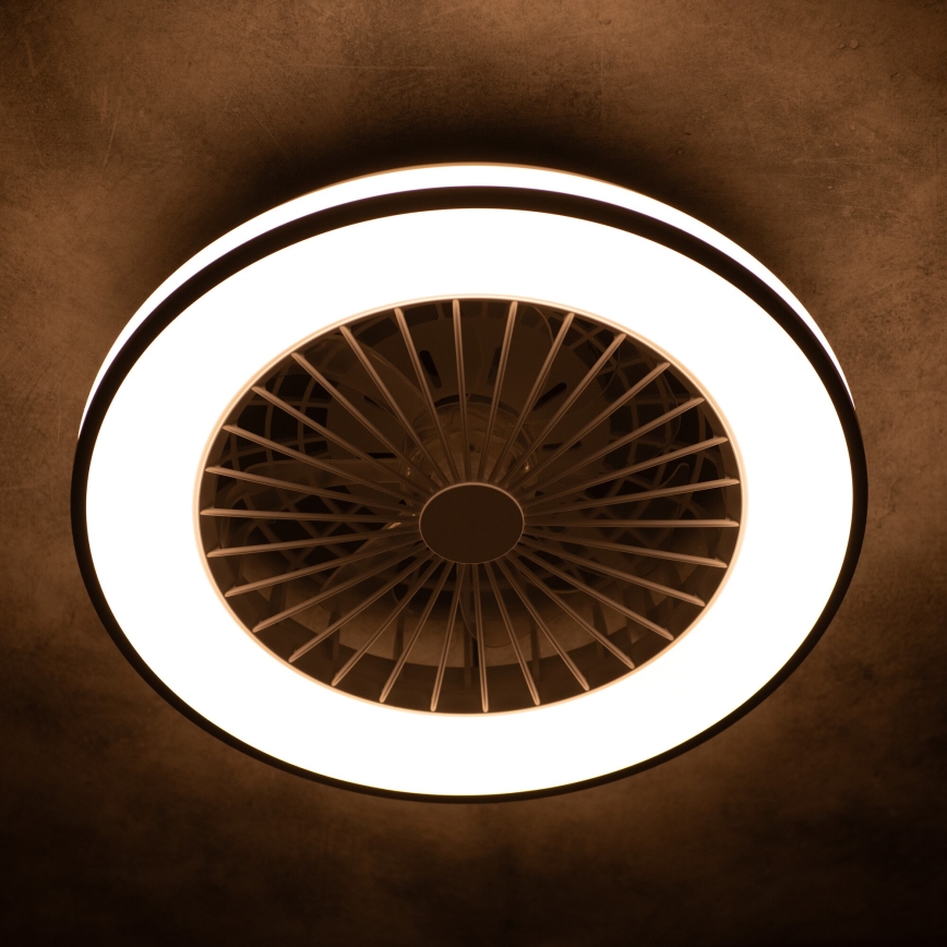 LED Prigušiva plafonjera sa ventilatorom PLAVE 48W/230V 3000/4000/6500K + Daljinski upravljač
