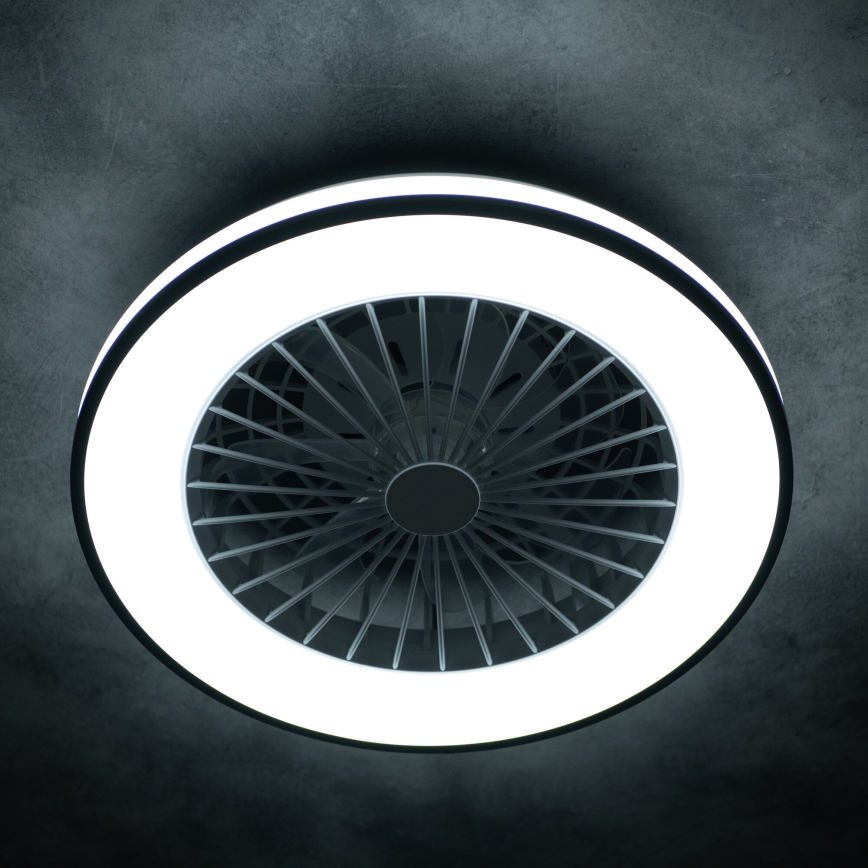 LED Prigušiva plafonjera sa ventilatorom PLAVE 48W/230V 3000/4000/6500K + Daljinski upravljač