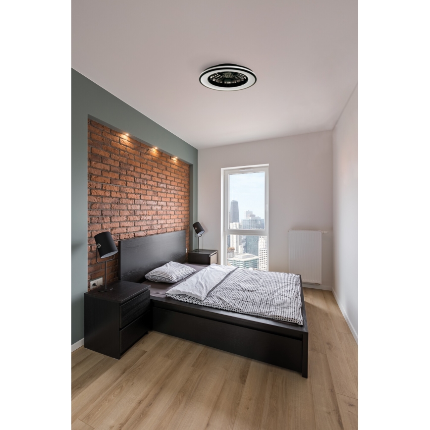 LED prigušiva stropna svetiljka sa ventilatorom PLAVE LED/48W/230V 3000/4000/6500K + daljinski upravljač