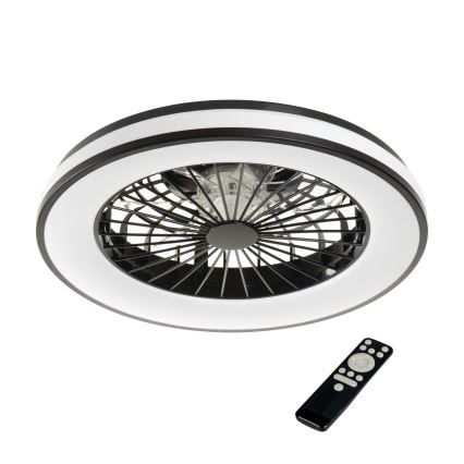 LED RGBW Prigušiva plafonjera sa ventilatorom PLAVE LED/48W/230V 3000/4000/6500K + Daljinski upravljač