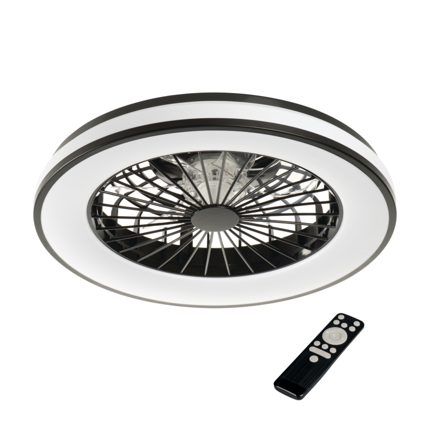 LED RGBW Prigušiva plafonjera sa ventilatorom PLAVE LED/48W/230V 3000/4000/6500K + Daljinski upravljač