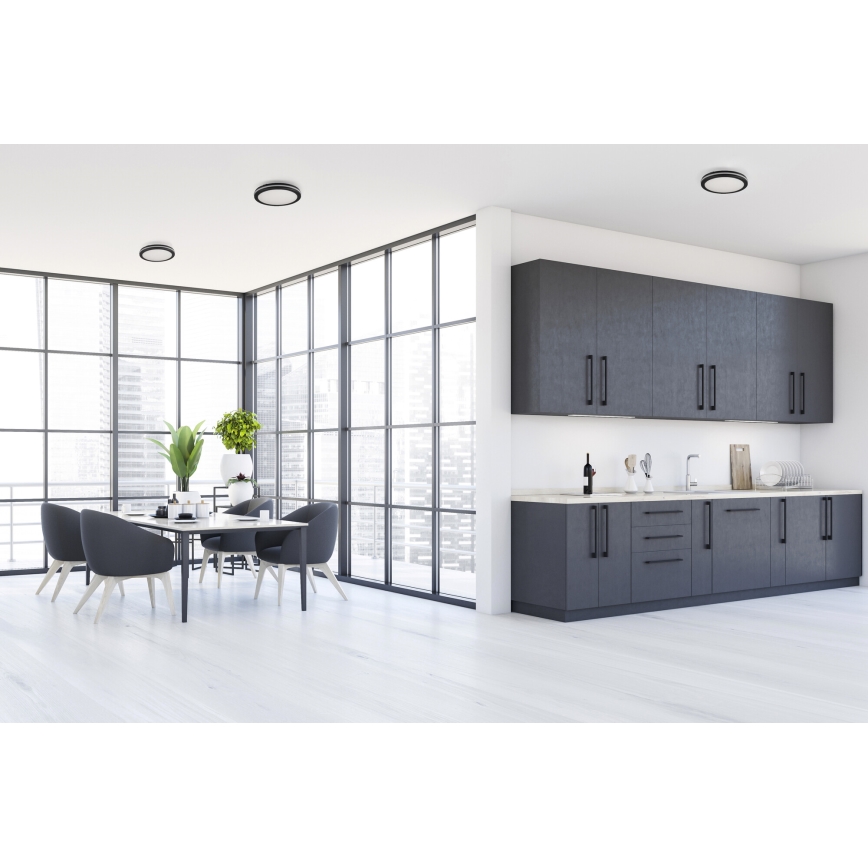 LED Spoljašnja plafonjera BENO ECO LED/12W/230V 3000/4000/6500K pr. 20 cm IP65 crno
