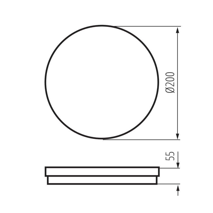 LED Spoljašnja plafonjera BENO ECO LED/12W/230V 3000/4000/6500K pr. 20 cm IP65 crno