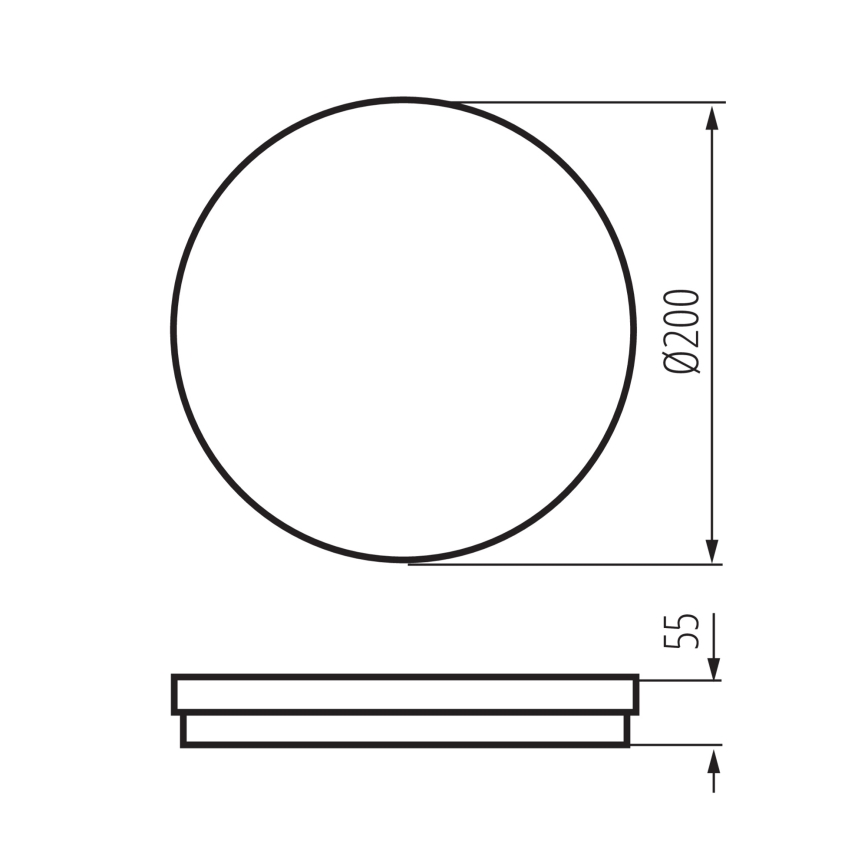 LED Spoljašnja plafonjera BENO ECO LED/20W/230V 3000/4000/6500K pr. 20 cm IP65 bela