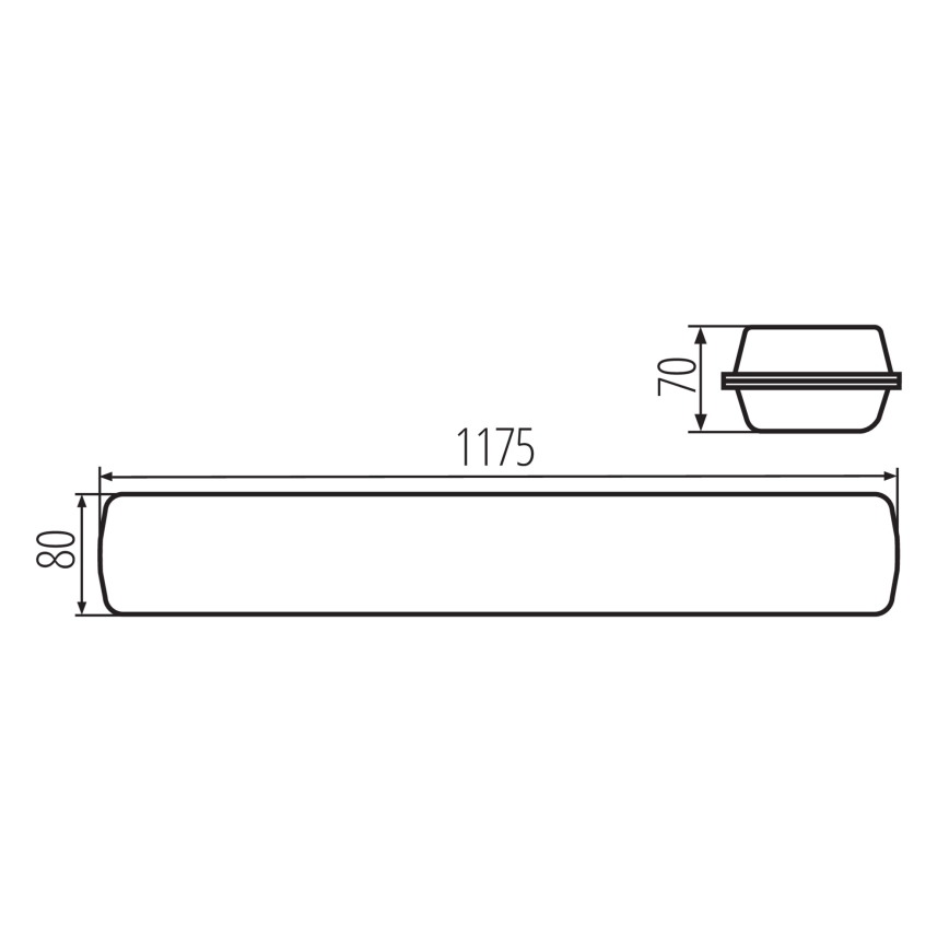 LED Radna fluorescentna cev MAH MAX LED/18W/230V 4000K IP65 crno