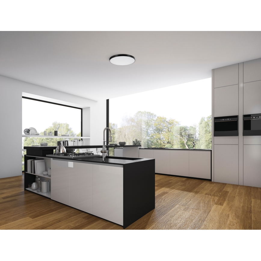LED Prigušiva plafonjera PLAFON LED/20W/230V 3000-6500K Wi-Fi crno
