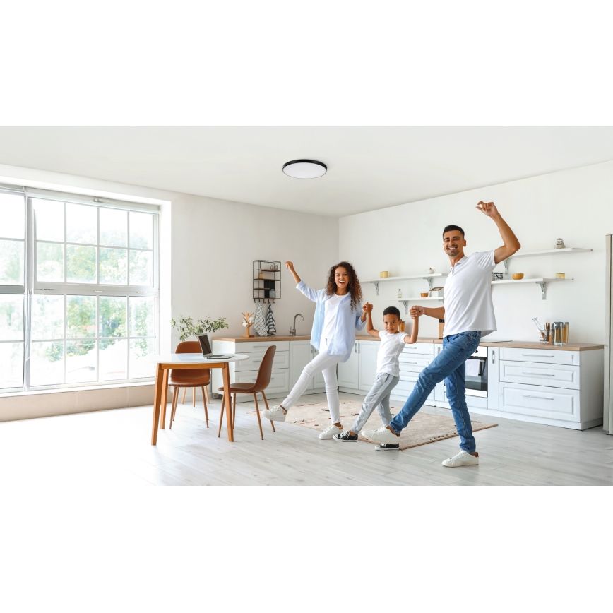 LED Prigušiva plafonjera PLAFON LED/20W/230V 3000-6500K Wi-Fi crno