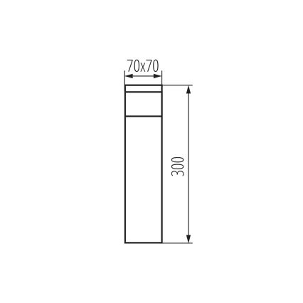 Spoljašnja lampa DASTEN 1xG9/11W/230V 30 cm IP44 crno