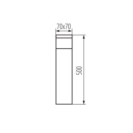 Spoljašnja lampa DASTEN 1xG9/11W/230V 50 cm IP44 crno