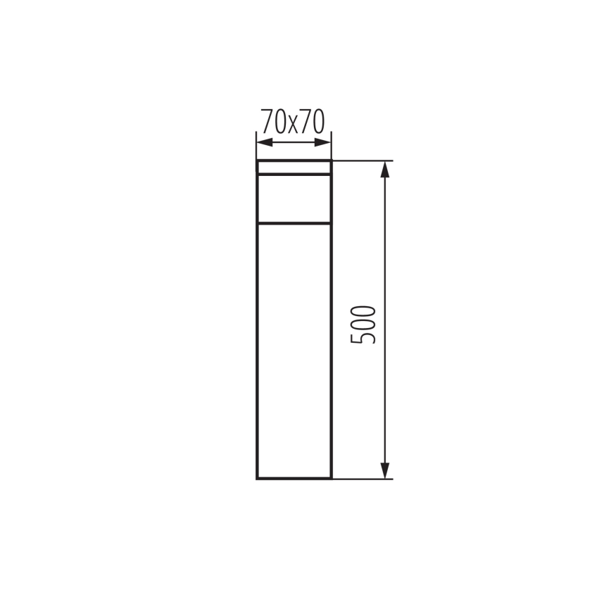 Spoljašnja lampa DASTEN 1xG9/11W/230V 50 cm IP44 crno
