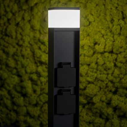 Spoljašnja lampa sa 2 utičnice DASTEN 1xG9/11W/230V 80 cm IP44 crno