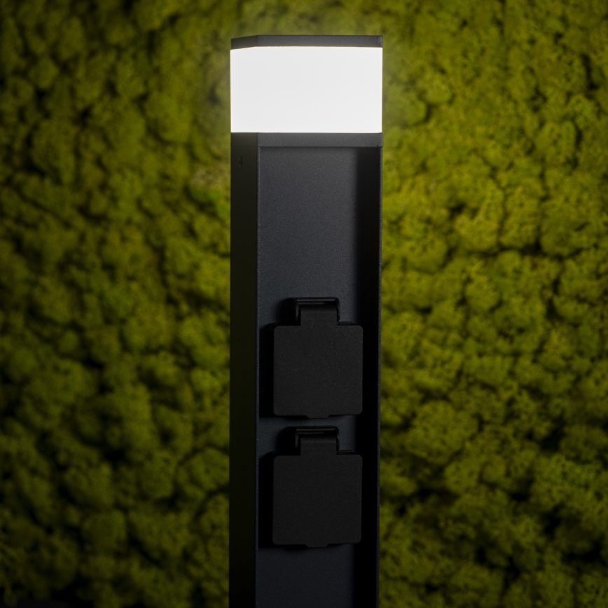 Spoljašnja lampa sa 2 utičnice DASTEN 1xG9/11W/230V 80 cm IP44 crno