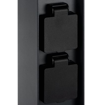Spoljašnja lampa sa 2 utičnice DASTEN 1xG9/11W/230V 80 cm IP44 crno