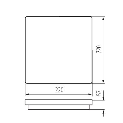 LED Spoljašnja plafonjera BENO LED/12/18W/230V 3000/3500/4000K IP65 bela uglast
