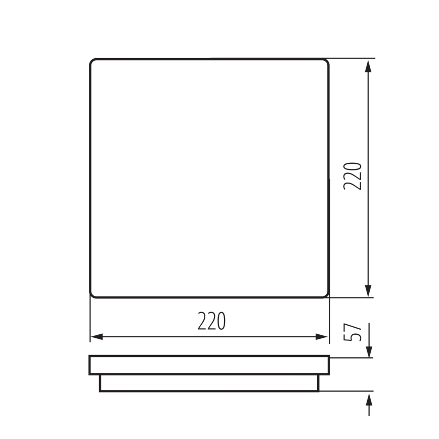 LED Spoljašnja plafonjera BENO LED/12/18W/230V 3000/3500/4000K IP65 bela uglast