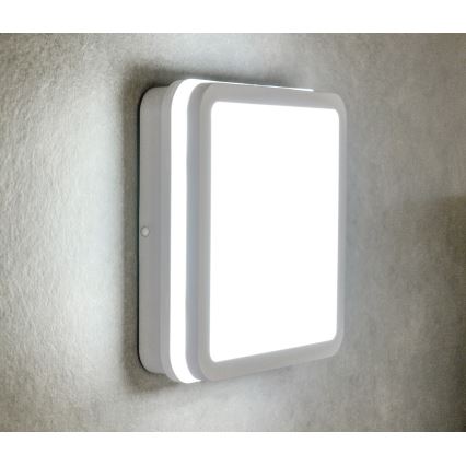 LED Spoljašnja plafonjera sa senzorom pokreta BENO LED/24/30W/230V 3000/3500/4000K IP65 bela uglast