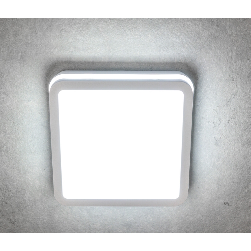 LED Spoljašnja plafonjera sa senzorom pokreta BENO LED/24/30W/230V 3000/3500/4000K IP65 bela uglast