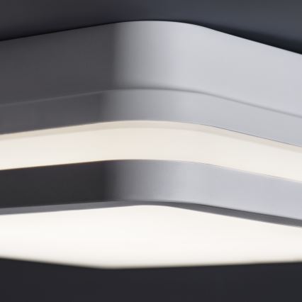 LED Spoljašnja plafonjera sa senzorom pokreta BENO LED/24/30W/230V 3000/3500/4000K IP65 bela uglast