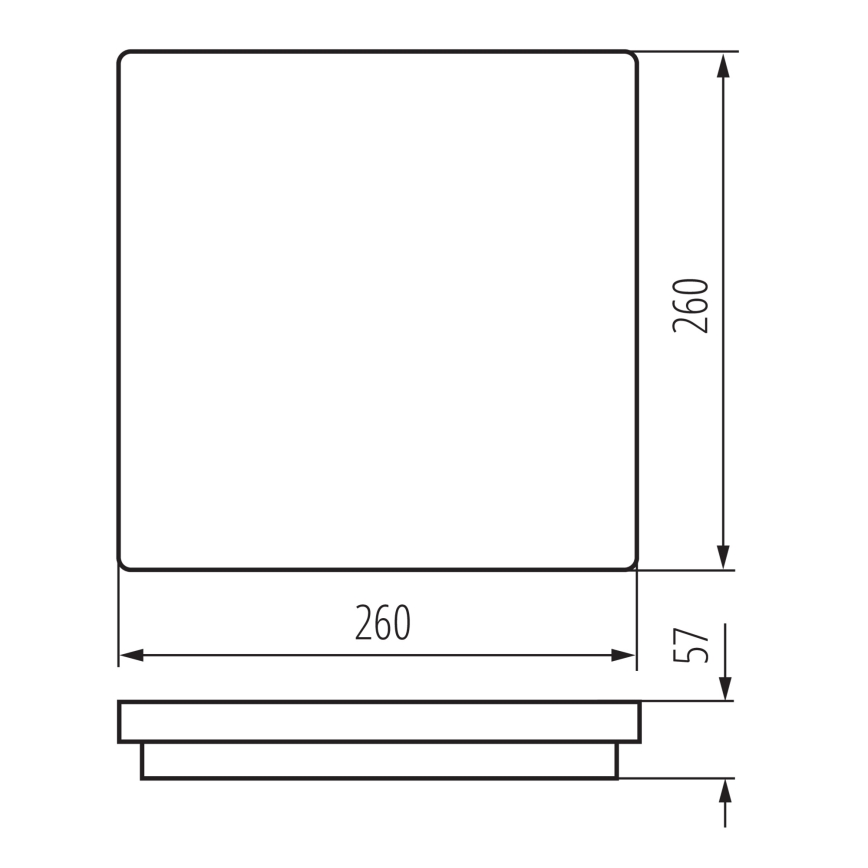 LED Spoljašnja plafonjera BENO LED/24/30W/230V 3000/3500/4000K IP65 bela uglast