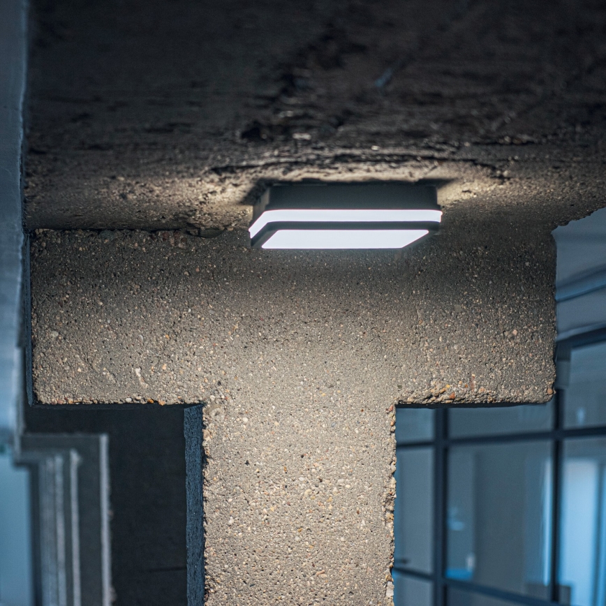 LED Spoljašnja plafonjera sa senzorom pokreta BENO LED/12/18W/230V 3000/3500/4000K IP65 antracit uglast