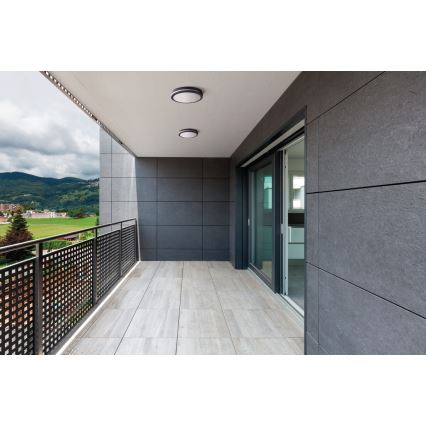 LED Spoljašnja plafonjera sa senzorom pokreta BENO LED/12/18W/230V 3000/3500/4000K IP65 antracit okrugli