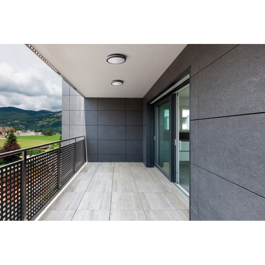LED Spoljašnja plafonjera sa senzorom pokreta BENO LED/12/18W/230V 3000/3500/4000K IP65 antracit okrugli