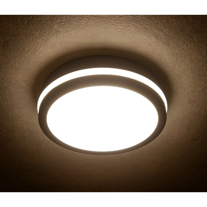 LED Spoljašnja plafonjera sa senzorom pokreta BENO LED/12/18W/230V 3000/3500/4000K IP65 antracit okrugli