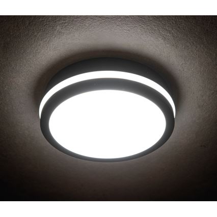 LED Spoljašnja plafonjera sa senzorom pokreta BENO LED/12/18W/230V 3000/3500/4000K IP65 antracit okrugli