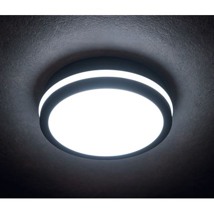 LED Spoljašnja plafonjera sa senzorom pokreta BENO LED/12/18W/230V 3000/3500/4000K IP65 antracit okrugli