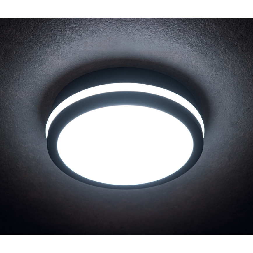 LED Spoljašnja plafonjera sa senzorom pokreta BENO LED/12/18W/230V 3000/3500/4000K IP65 antracit okrugli