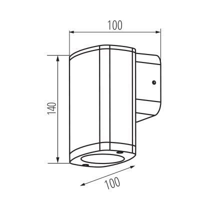 Spoljna zidna svetiljka ZEVI 1xGU10/10W/230V IP54 antracit