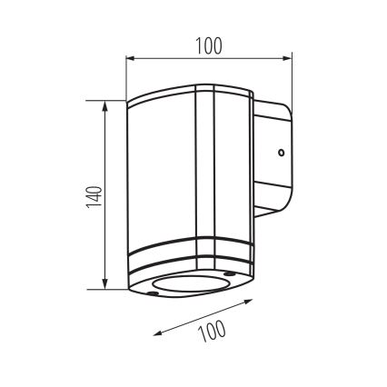 Spoljašnja zidna lampa ZEVI 1xGU10/10W/230V IP54 antracit