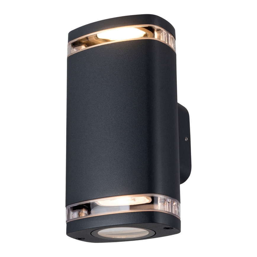 Spoljašnja zidna lampa ZEVI 2xGU10/10W/230V IP54 crno