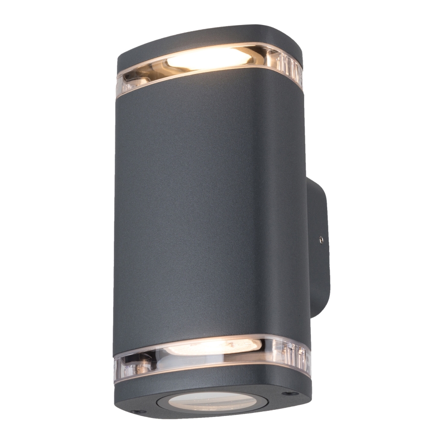 Spoljašnja zidna lampa ZEVI 2xGU10/10W/230V IP54 antracit