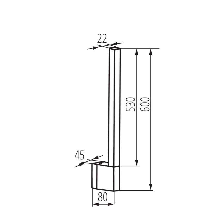 LED Spoljna zidna lampa YALTE LED/8W/230V 3000K IP54 crno