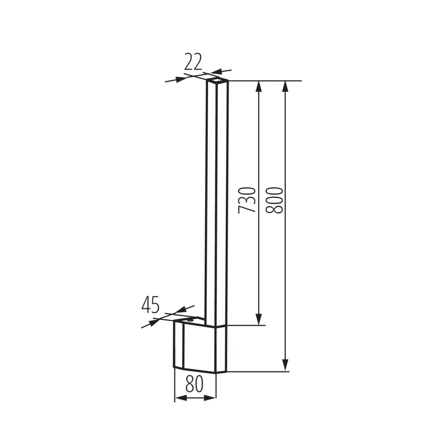 LED Spoljna zidna lampa YALTE LED/10W/230V 4000K IP54 crno