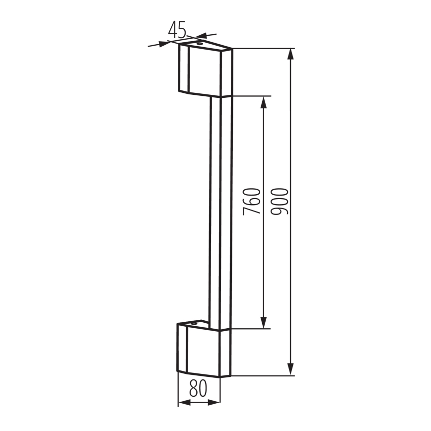 LED Spoljna zidna lampa YALTE LED/8W/230V 3000K IP54 crno