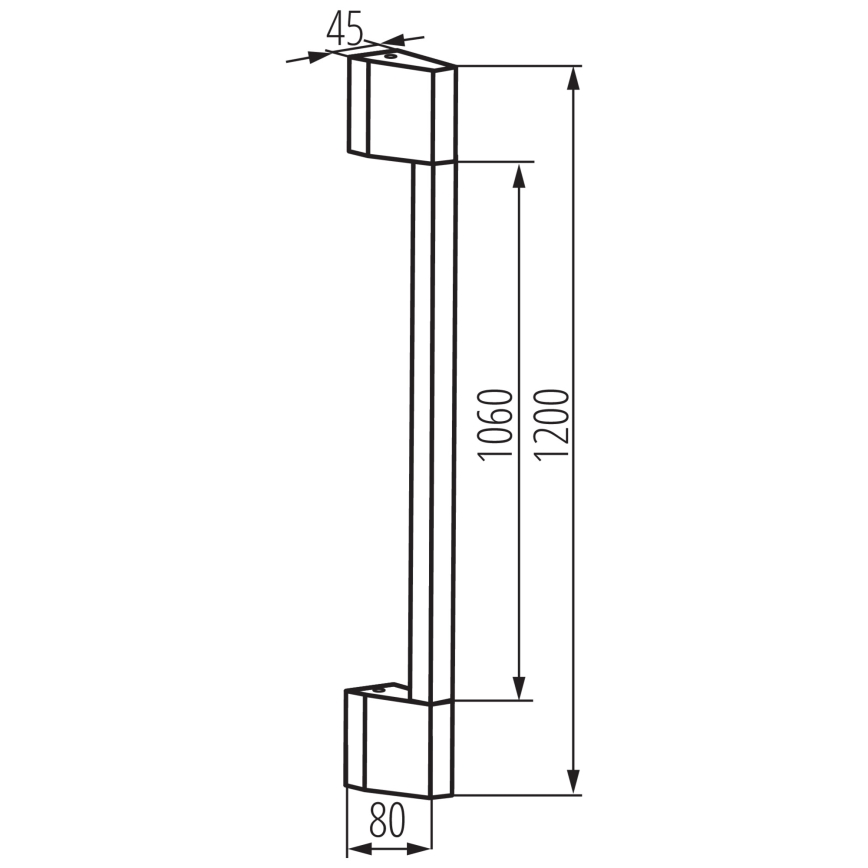 LED spoljašnje zidno svetlo YALTE LED/11W/230V 3000K IP54 crno