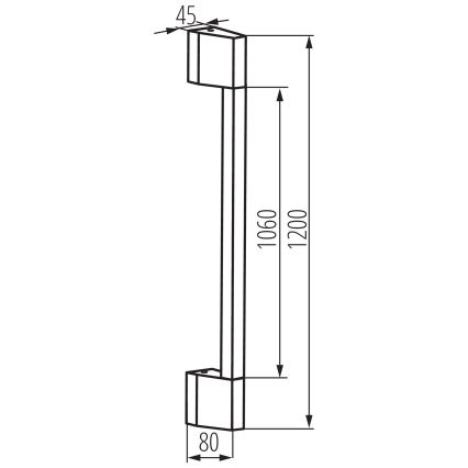 LED Spoljna zidna lampa YALTE LED/11W/230V 3000K IP54 crno