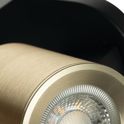 Spot svetiljka LAURIN 3xGU10/10W/230V mesing/crna